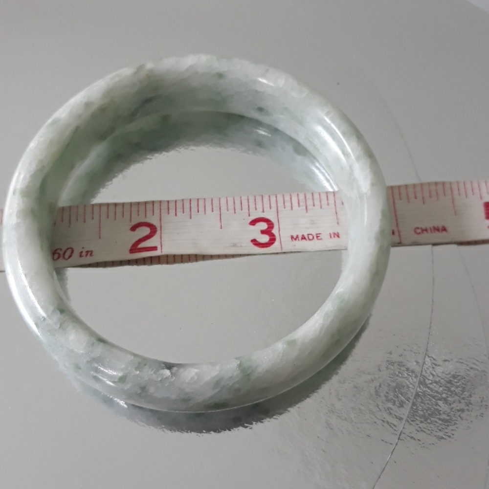 Green white jade gray bangle bracelet sale